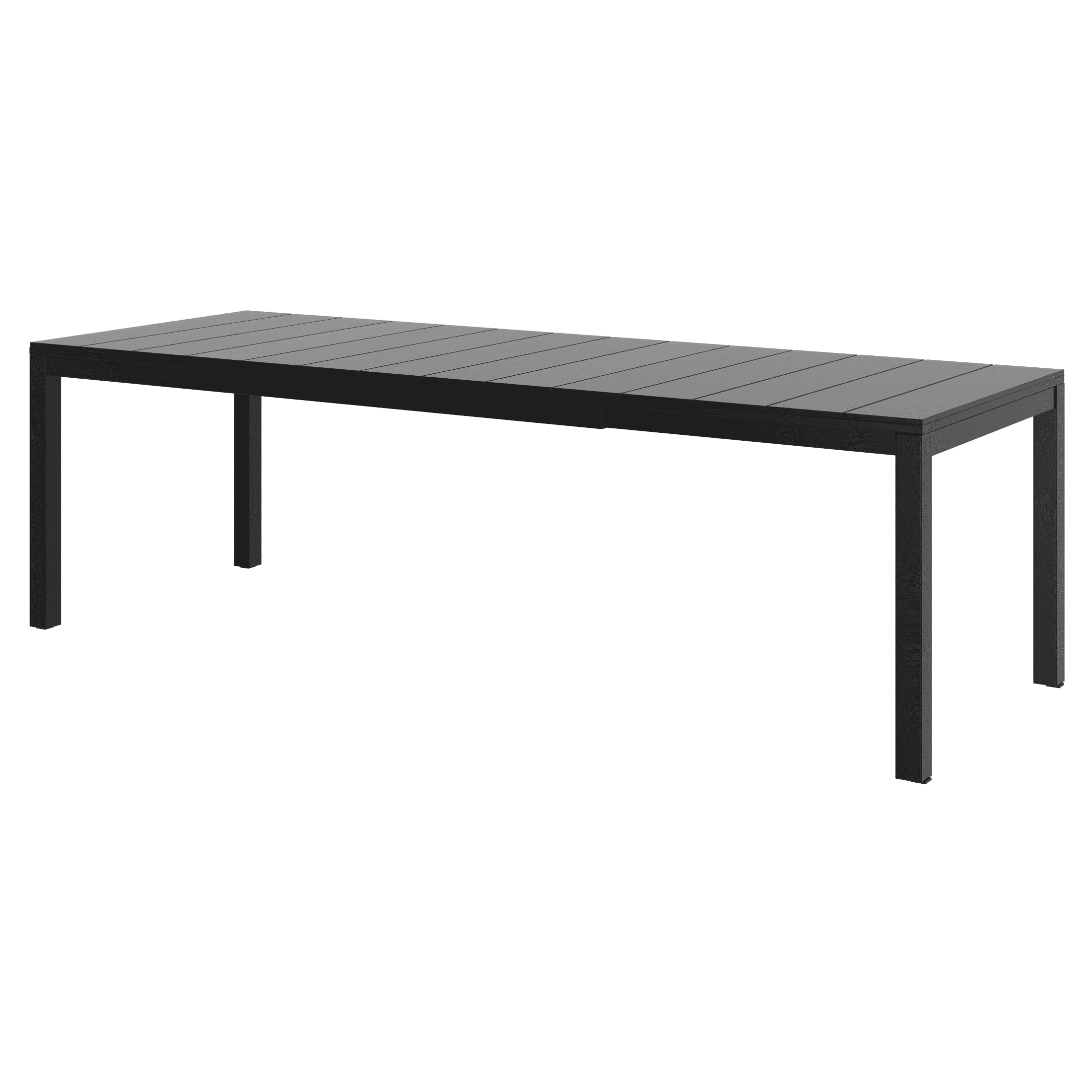 Table à dîner extensible extérieure en acier Cobble Hill Mainstays, noir