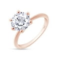 thumbnail image 3 of Moissanite Engagement Rings for Women 18K Rose Gold Over Sterling Silver 1.5CT 7.5MM 6 Prongs Round Cut Solitaire Moissanite Diamond Promise Rings D Color VVS1 Clarity Wedding Engagement-6.5, 3 of 6