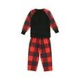 thumbnail image 6 of Family Matching Christmas Pajamas Set 2021 Santa Printed Sleepwear Long Sleeve Tops Plaid Pants for Baby Adults, 6 of 10