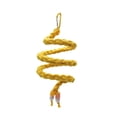 thumbnail image 4 of Bunblic Bird Rope Perches Birdcage Toy Woven Spiral Rope Thick Hanging Standing Toy Braided Rope for Parakeet Lovebirds Parrot Canary yellow, 4 of 8