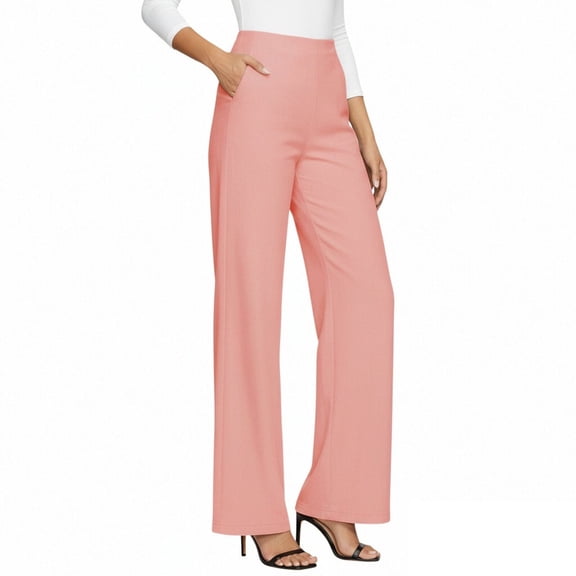Kezqiaxn Business Casual Pants for Women Fashion Stretchy High Waisted Dressy Work Pants with Pockets Plus Size Fashion