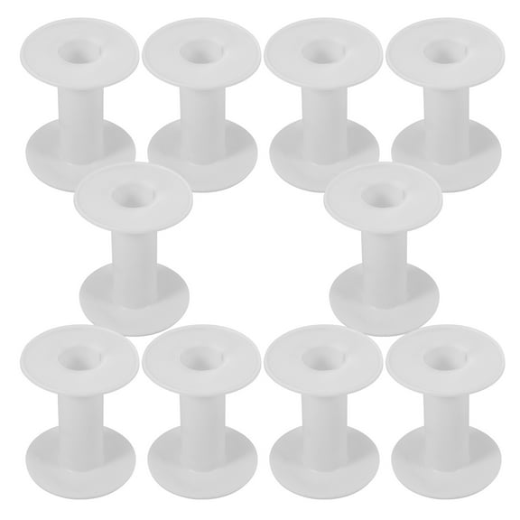 10pcs Empty Plastic Spools for Ribbon Wire Thread String Bobbin Weaving Craft and Embroidery Yarn Sewing