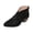 Black, variant on HEWUQI Women Pointed Toe Ankle Boots Leopard Print Chunky Block Heels Fall Winter Slip on Fashion Non Slip Breathable Walking Outdoor Daily Shoes Black Size 8.5