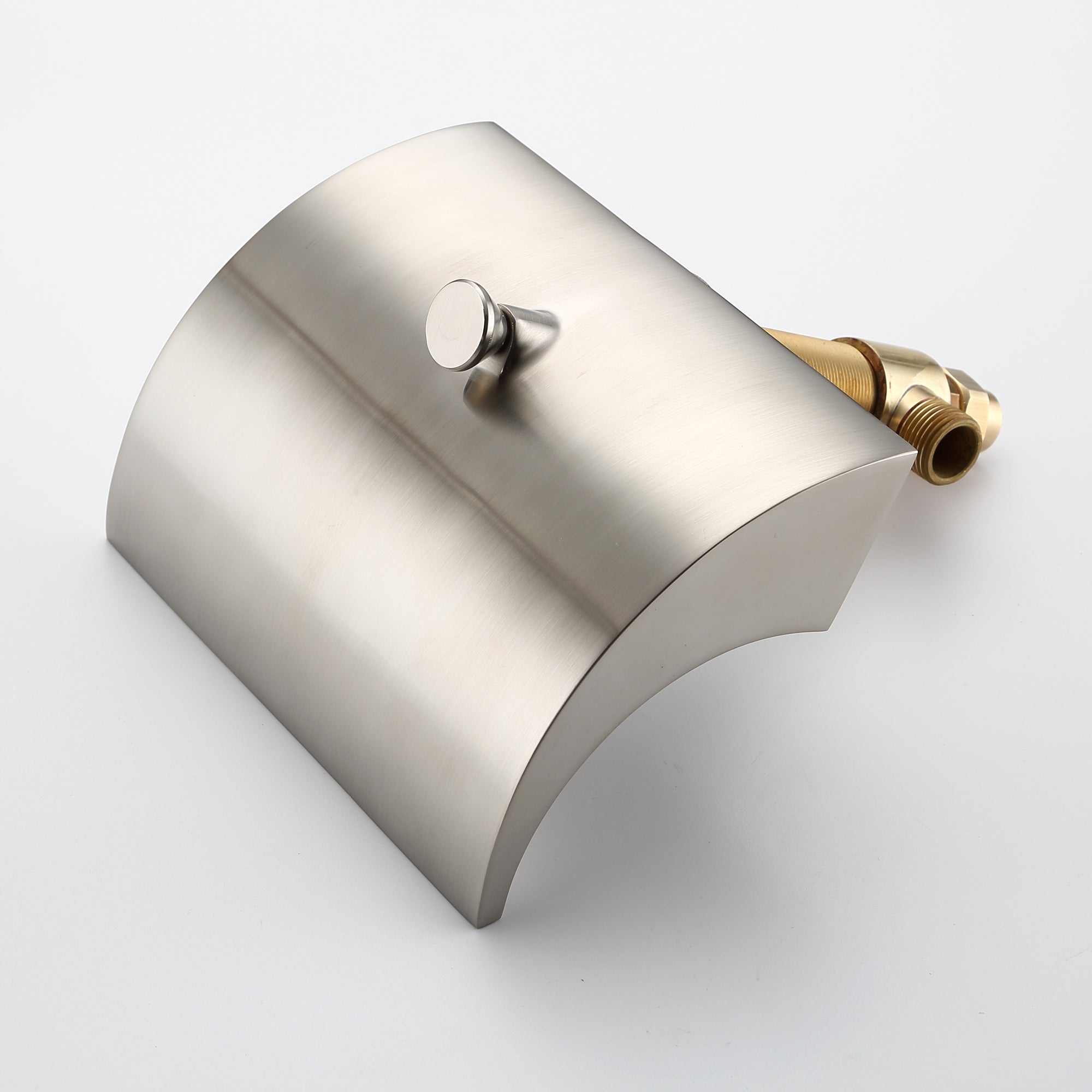 Sumerain Waterfall Roman Tub Faucet with Diverter Brushed Nickel, High Flow Waterfall Tub Filler