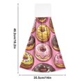 thumbnail image 6 of Yayeee Kitchen Hanging Hand Towels Set of 2 with Loop Bathroom Absorbent Tie Towel, Cute Doughnuts Pattern, 6 of 7