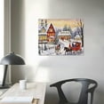 thumbnail image 3 of Nawypu  Christmas Town and Snowman Artwork Print on Canvas, Christmas Theme Wall Art Decorations for Home Living Room Decor, 3 of 4