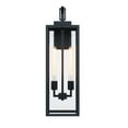 thumbnail image 7 of 27"H 2-Light Matte Black Outdoor Wall Lantern Sconce, 7 of 7
