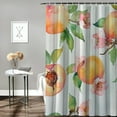 thumbnail image 2 of Creowell  Peach Shower Curtain for Bathroom Fruit Shower Curtain with Hooks Pink Summer Fruit Peach Bathroom Decor Cute Colorful Waterproof Fabric Shower Curtain 60x72, 2 of 7