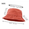 thumbnail image 6 of Bucket Hat, Wide Brim Washed Denim Cotton Outdoor Sun Hat Flat Top Cap for Fishing Hiking Beach Sports Orange, 6 of 6