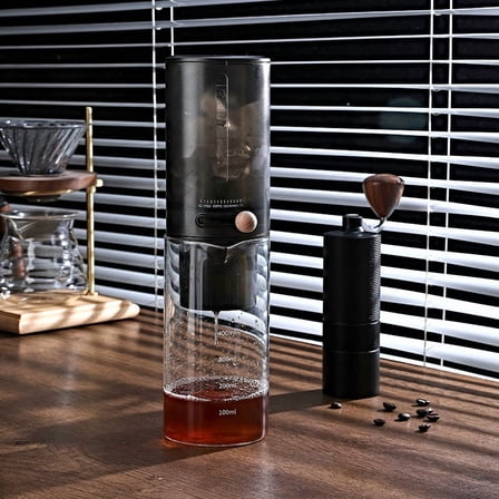 Drip Cold Brew Coffee Maker, Cold Brew Pitcher, Smooth Brew Quality Ice Coffee Maker with Uniform Speed Dripping, Black