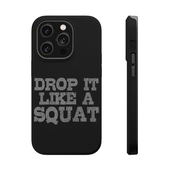 DistinctInk Tough Case for Apple iPhone 15 PRO (6.1" Screen), Compatible with MagSafe Charging - Drop it Like a Squat