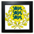 thumbnail image 1 of Estonia National Emblem Country Black Square Frame Picture Wall Tabletop, 1 of 3