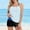 Blue, variant on FDGIU ‌‌‌‌‌‌Women's Blouson Tankini Top Loose Fit Modest Swim Top Comfortable Banded Bottom Bathing Suit Top for Beach Pool Summer Outfits