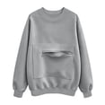 thumbnail image 6 of SETOOFF Womens Long Sleeve Sweatshirts Crew Neck Zip Front Pocket Loose Casual Shirts Pullover Tops Women Spring Fall Lounge Travel Daily Outfit, 6 of 6