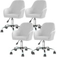 thumbnail image 1 of N/A Velvet Swivel Armrest Curved Back, Home Office Desk Chair Covers, Stretch Wingback Dining Chair Cover Protector, for Vanity Living Room,N,4pack, 1 of 1