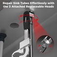 thumbnail image 3 of Llave universal ajustable Coofit Llave de baño multifuncional con 3 cabezales reemplazables, 3 of 6