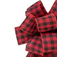 thumbnail image 3 of Northlight 19" Buffalo Plaid Print 14 Loop Christmas Bow Tree Topper, 3 of 7