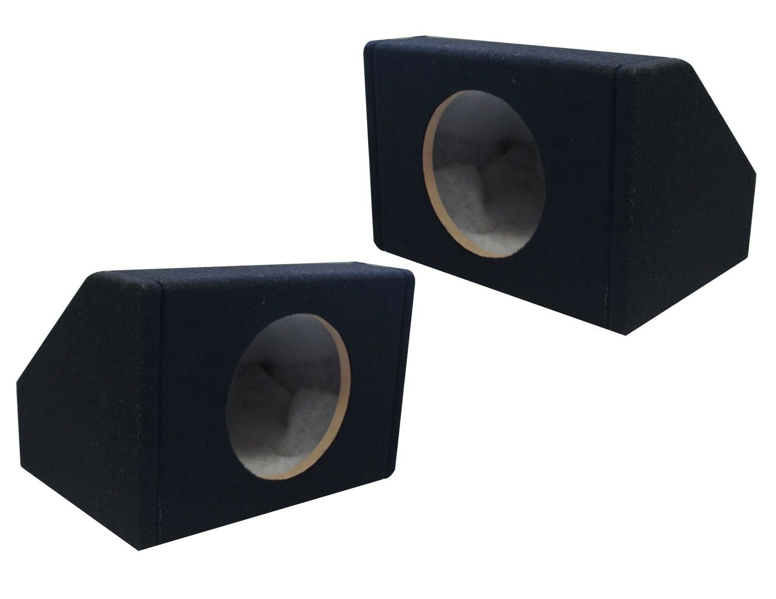 2x SQ6.5 Single Square Subwoofer Enclosure Speaker Box Black