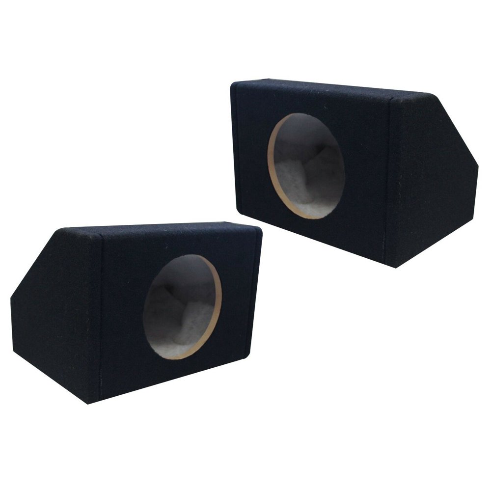 2x SQ6.5 Single Square Subwoofer Enclosure Speaker Box Black