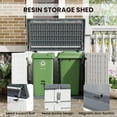 thumbnail image 4 of Outdoor Resin Storage Shed, 35 Cu.Ft Trash Can Storage Box with Lockable Door, Horizontal Outdoor Storage Cabinet for Garbage Cans, Garden Tools, 4 of 8