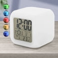 thumbnail image 5 of LED-väckarklocka Sängbord 7 Färger Display Digital Klocka Barn Väckarklocka med Snooze-funktion Nattljus Temperatur Tid Datum, 5 of 5