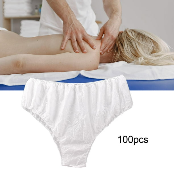 100 piezas de ropa interior desechable no tejida bragas de una sola capa transpirable cintura elastica calzoncillos portatiles para salon SPA viaje Blanco Hugo ropa interior bragas Walmart en linea