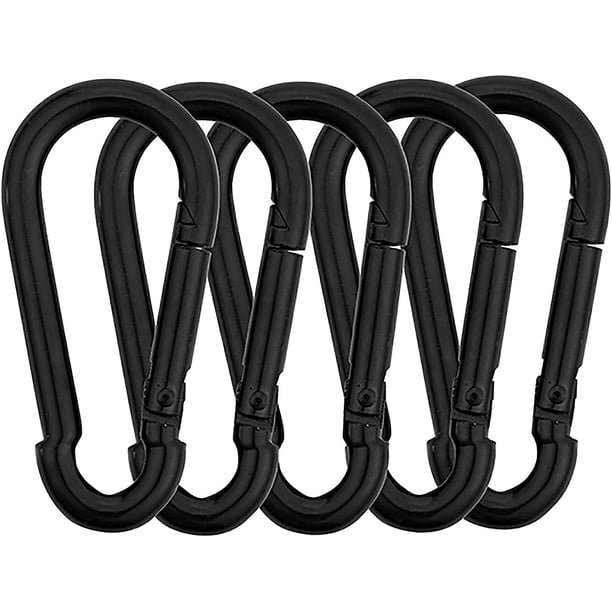 Ganchos de plástico para tienda de campaña al aire libre, ganchos para poste, cuerda, hebilla para tienda de campaña, gancho para toldo de lona, multifunción, para colgar, para acampar, color negro