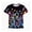2-Black24, variant on Toddler Boys Short Sleeve T-Shirt Neon Astronaut Galaxy Print Casual Outer Space Kids Top