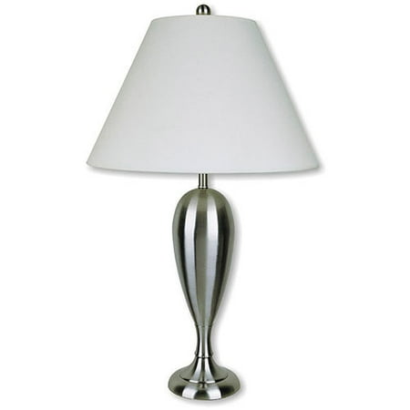 ORE International Metal Table Lamp, Satin Nickel