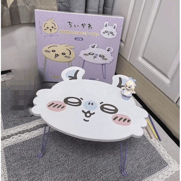 Chiikawa Usagi Hachiware Folding Table Small Desk Small Dining Table Small Bed Table Cartoon Cute New
