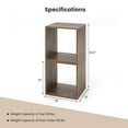 thumbnail image 3 of Gymax Set of 4 Stackable Storage Cube Free-standing Storage Organizer Bookcase for Bedroom, 3 of 10