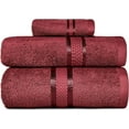 thumbnail image 4 of Dewall Maisons Premium Burgundy 8-Piece Cotton Towel Set - Soft, Durable, & Highly Absorbent - Includes 2 Bath Towels, 2 Hand Towels, 4 Washcloths - Ideal for Modern Bathrooms, 4 of 6