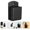 thumbnail image 3 of KAKOWELY wall mount remote case 4pcs Wall Mounted Remote Control Holder Self Adhesive Wall Media Player Controller Case Caddy Pencil Storage Box Organizer For Home Office Black, 3 of 5