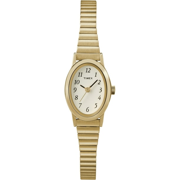 Timex Women's Cavatina Gold-Tone 18mm Classic Watch, Expansion Band -  