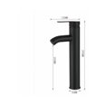 thumbnail image 2 of CHAO Mezclador de lavabo, diseño de caño alto, grifo de un solo orificio, para lavabo sobre encimera para baño en cobre cromado con aireador extraíble, 2 of 5