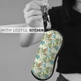 thumbnail image 5 of KLL Meadow Plants And Butterflies Print Eyeglass Case for Men & Women's Classy Travel Eyewear Holder Case Zipper Eyeglasses Case With Hook, 5 of 6