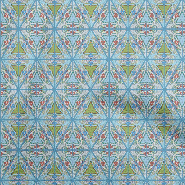 oneOone Cotton Jersey Turquoise Blue Fabric African Craft Projects Decor Fabric Printed By The Yard 58 Inch Wide