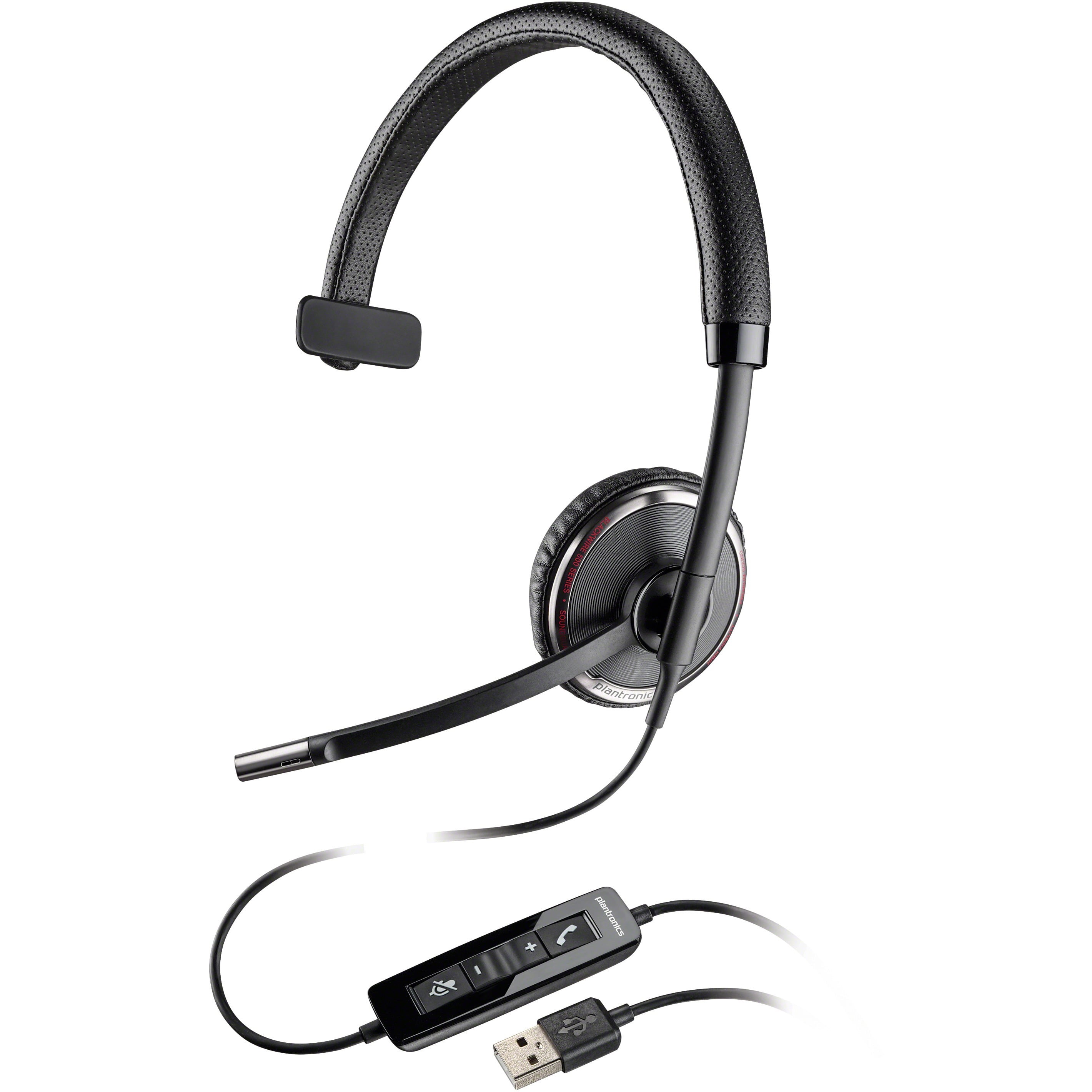 Plantronics, PLNBLKWIREC510, C510 Overthehead Corded USB Headset, 1