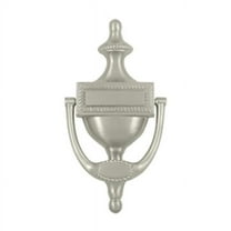 Victorian Rope Door Knocker- Satin Nickel - Solid