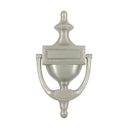 Victorian Rope Door Knocker- Satin Nickel - Solid