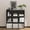 Black-9 cube, variant on NEWADARA Wooden 6 Cube Storage Organizer with Closed Back Panel,Oak Cube Shelf Heavy Duty Cubby Storage Organizer with Compartments for Living,Display Shelf,Shelf,Bookshelf,Oak