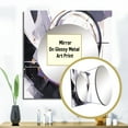 thumbnail image 3 of Designart "Multifaceted Whirls Purple Black Vision" Cubism Square Mirror For Wall Decor - Large Purple Square Mirror Printed Wall Decor - Transitional Square Living Room Mirror, 3 of 5