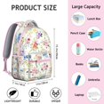 thumbnail image 6 of "Sunflower Bliss Backpack - Fashionable Floral Print Bookbag for College Girls, Features Spacious Main Compartment & Side Pocket for Essentials", 6 of 6