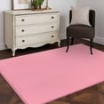 thumbnail image 4 of Pink Large Area Rugs for Bedroom Living Room, Soft Non Slip Carpet Bedside Rug, Pure Pink Rectangular Floor Cover Kitchen Accent Rug 4'x6' for Dining Room/Office, 4 of 9