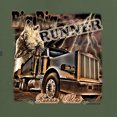thumbnail image 2 of Wild Bobby, Big Rig Runner Trailer Truck Runnin Alone, Cars and Trucks, Men Graphic Tee, Military Green, XX-Large, 2 of 4
