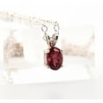 thumbnail image 3 of Natural Oval Red Tourmaline Sterling Silver Necklace NT375, 3 of 9