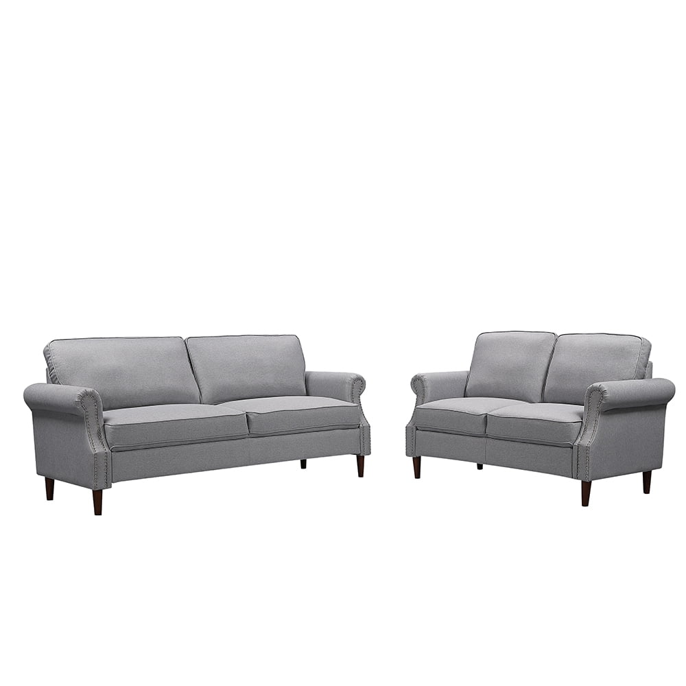 Modern Entertainment Sofa 2Piece Living Room Classical Sofa Set with 3