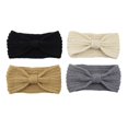 thumbnail image 1 of Knitted Headbands Crochet Headband Turban Style Ladies Headwear Daily Use Chunky Cable Knitted 9.1×4.7×0.6in 4Pcs, 1 of 5