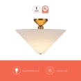 thumbnail image 3 of Alora Lighting SF497016MBWL Bridgette 16" Wide Semi-Flush Ceiling Fixture - Matte Black /, 3 of 7