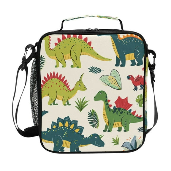 ALAZA Cartoon Dinosaur Lunch Box Insulated Lunch Bag Reusable Thermal Cooler Tote School Picnic